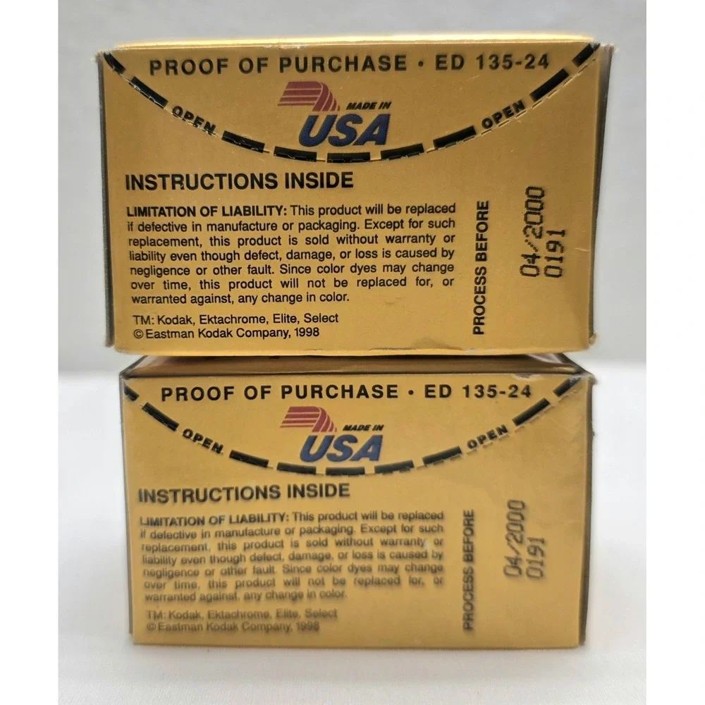 Kodak EKTACHROME ELITE CHROME 200(x 2) Color 135 (35 mm) ISO 200/24 EX 04/2000